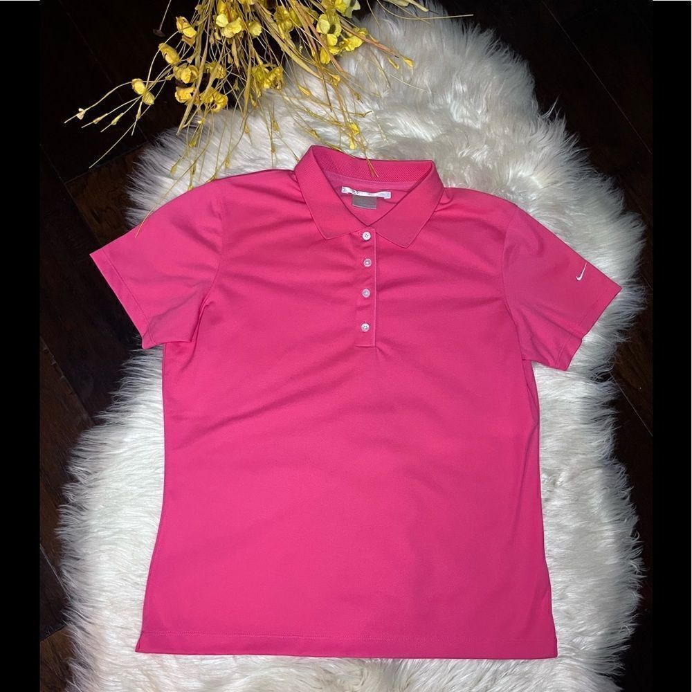 Nike Golf Pink short sleeved polo sz Large